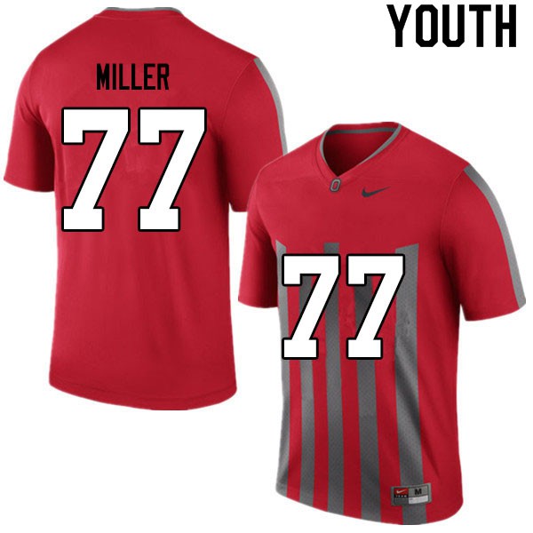 Ohio State Buckeyes #77 Harry Miller Youth University Jersey Retro